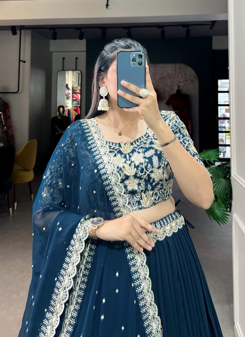 Indian traditional and designer lehenga choli in Blue