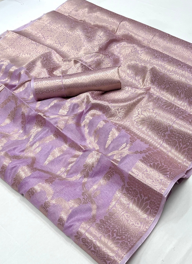 New jacquard pattern saree in lavender