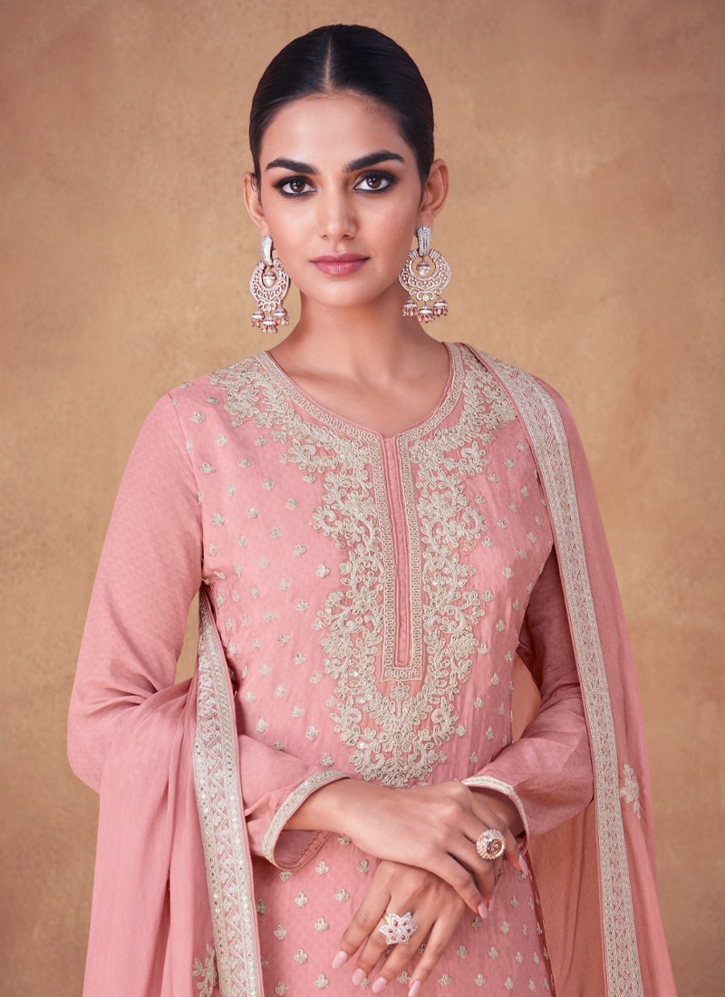 Trendy and designer sharara set in Baby pink