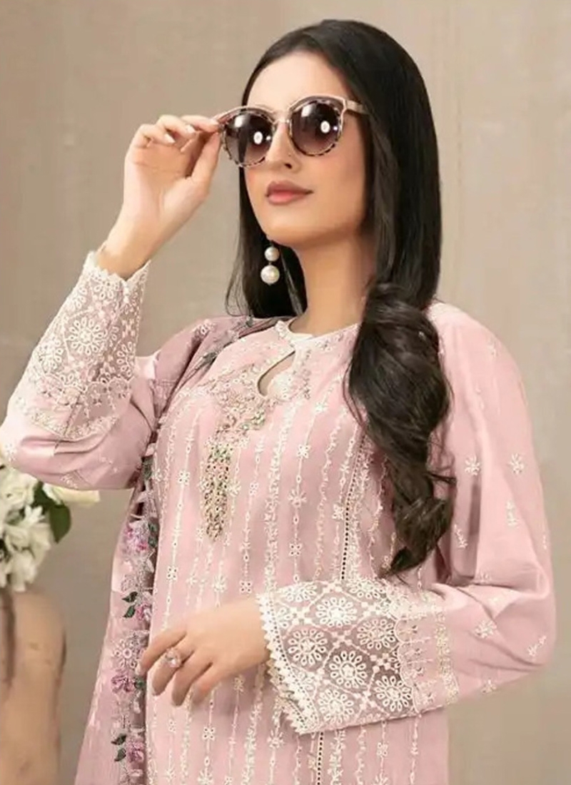 Exclusive georgette pakistani Suit collection in in pink