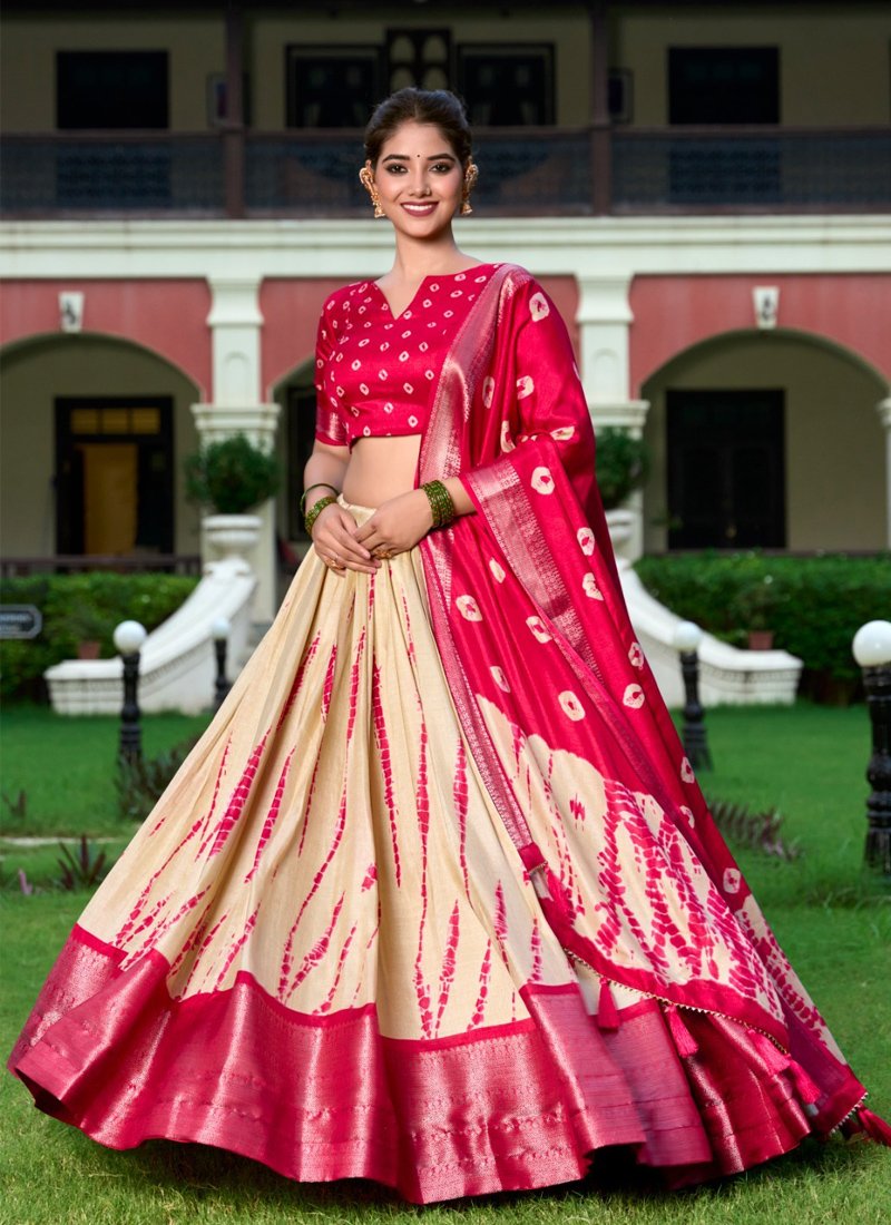 Stunning thread embroidered dola silk lehenga in pink