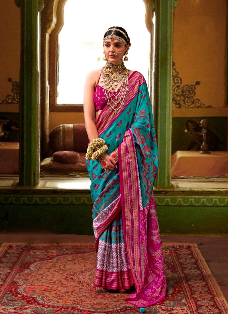 Sigma Silk Traditional Saree in Light Blue