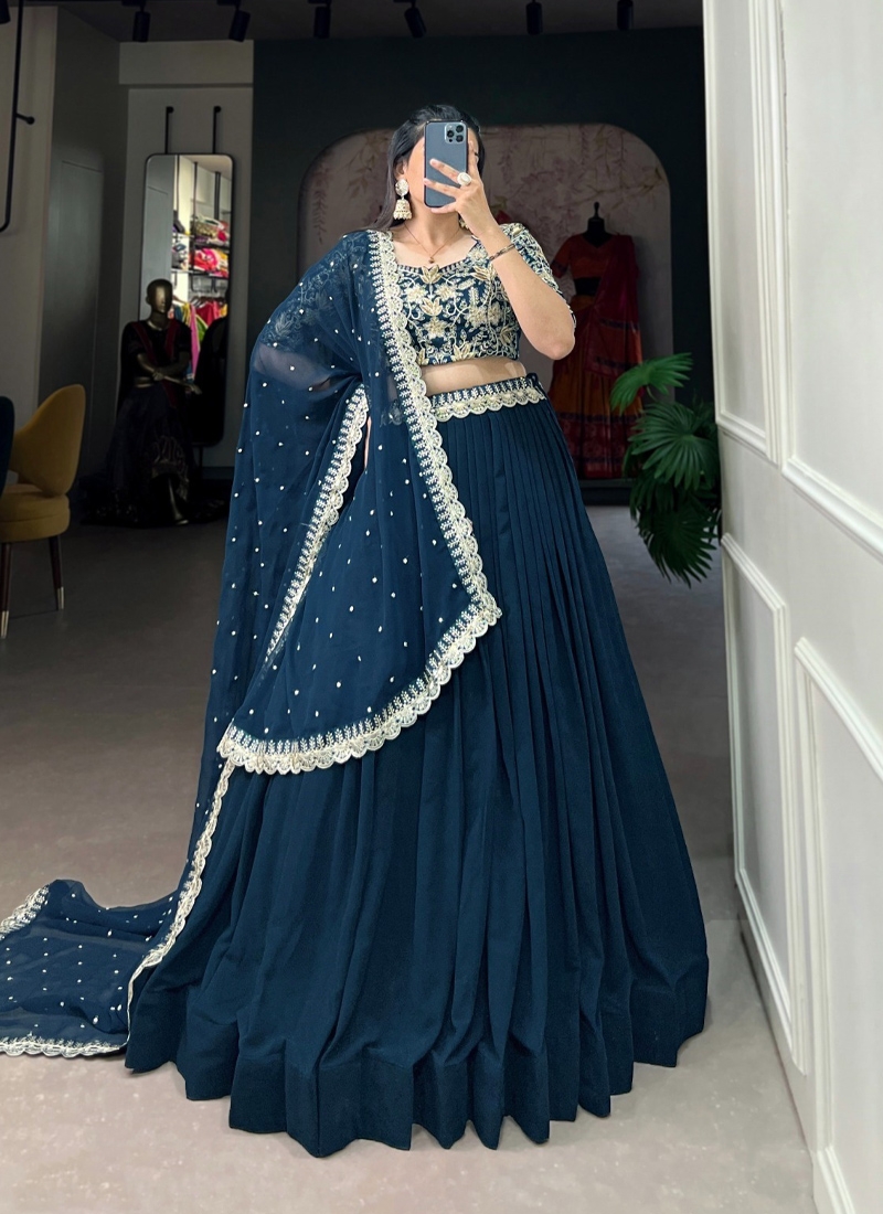 Indian traditional and designer lehenga choli in Blue