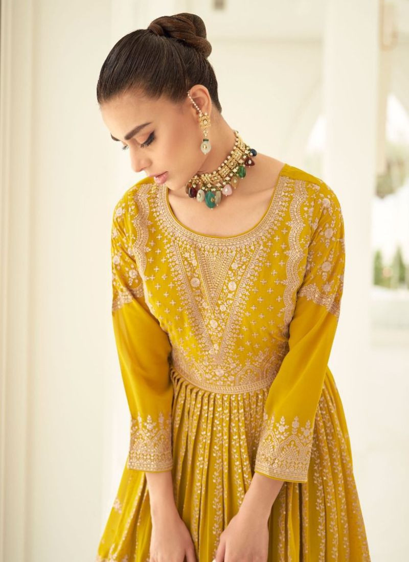 Real Georgette Suit in Yellow