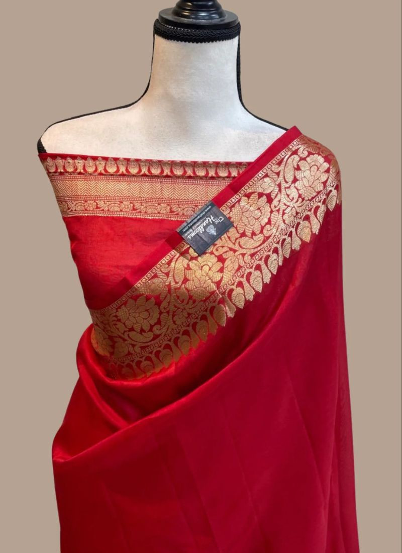 Banarasi Silk Saree in Red