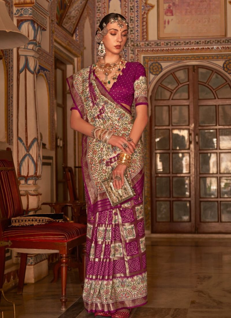 P.V Silk Saree in Purple