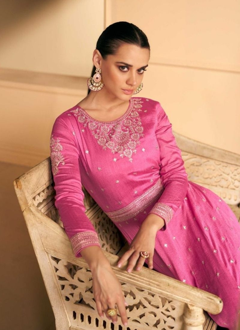 Premium Silk Kurta With Dupatta Set in Pink