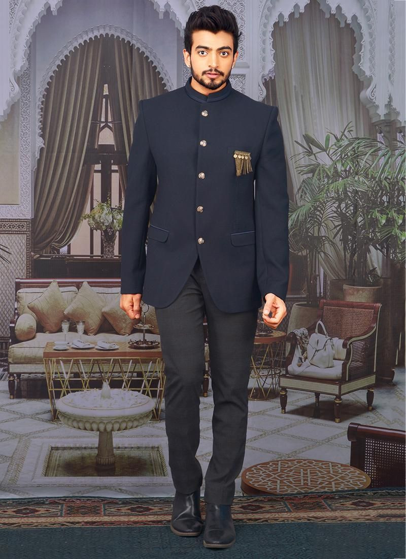 Jacquard Fancy Pattern Jodhpuri Jacket
