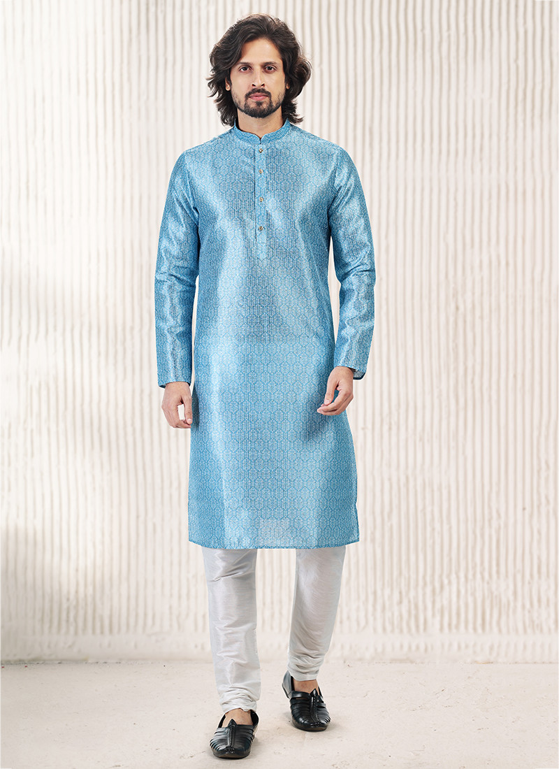 Jacquard Banarasi Silk Kurta Pajama