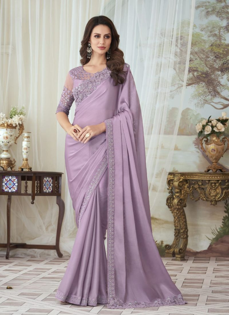 Glorious Silk Saree in Purple