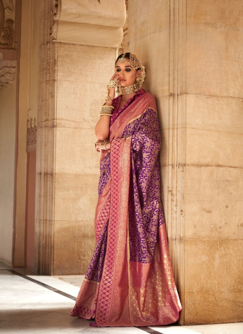 Soft VP Silk Saree In Purple