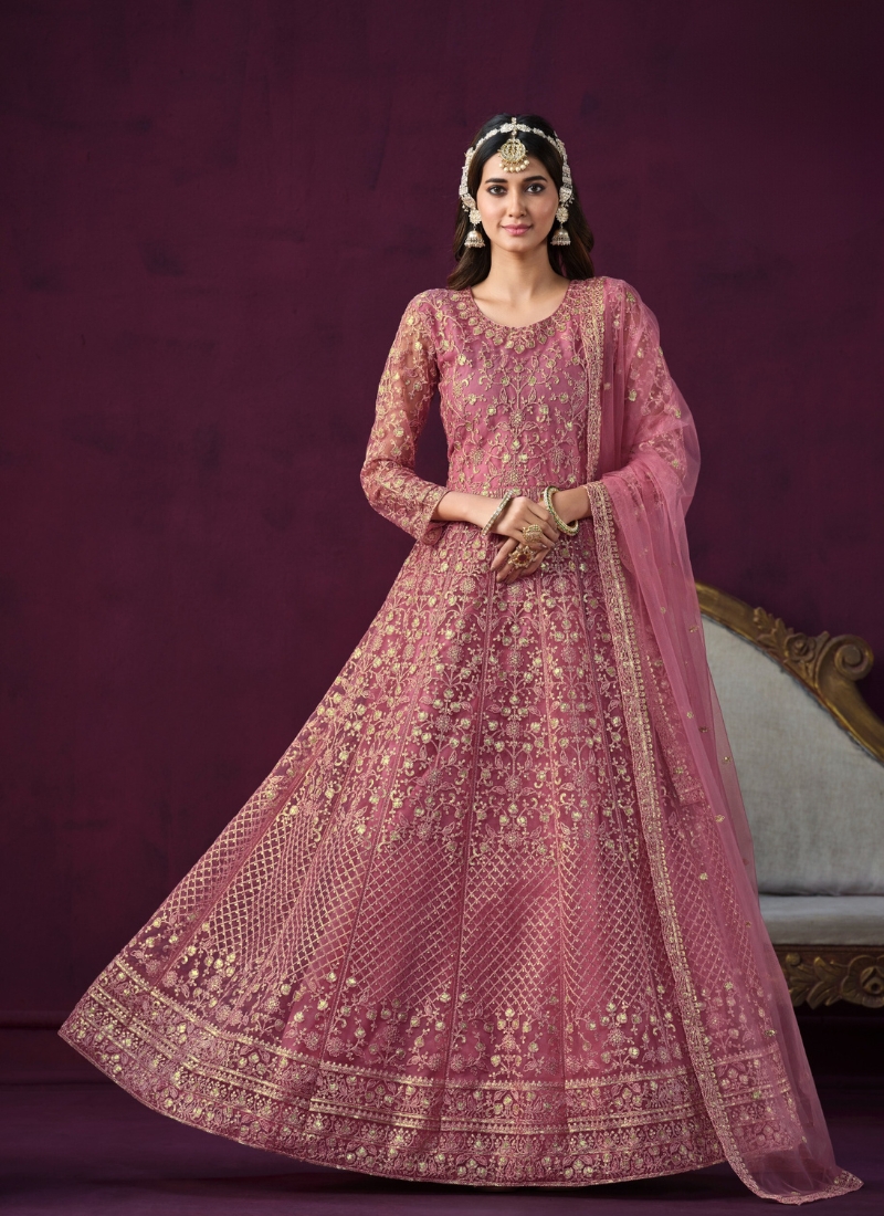 Real Net Gown In Pink